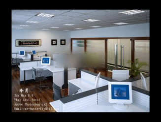 3d models scene general office room simple design download