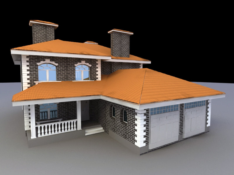 3d building models - Bungalow