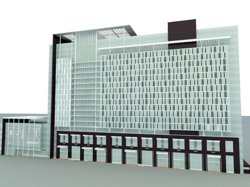 3d building models - commercial building