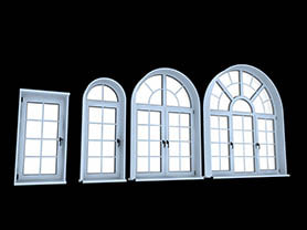 3d window model - Arched Window 010