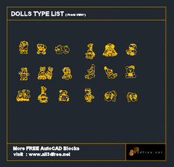AutoCAD Block Dolls Collection 002