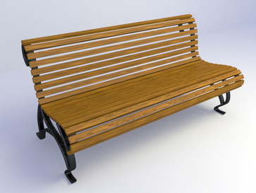 3d garden bench design free download
