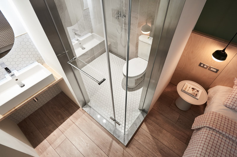 modern bathroom design with compartment type on all3dfree
