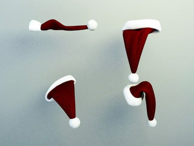 christmas decoration 3d model free download - christmas hat 014