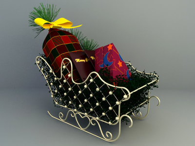 christmas decoration 3d model free download - gift collection 003