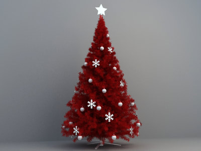 christmas decoration 3d model free download - tree decoration 009