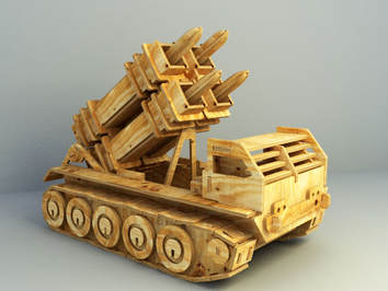 free 3d model Tank with wood paper materials