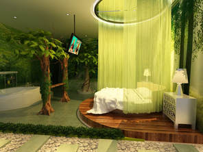 3d models scene hotel room forest concept design 2018
