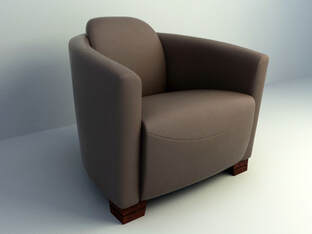 Club sofa chair 3d model free download