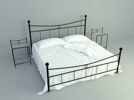 Steel double Bed classic design