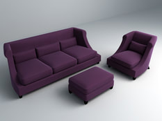 free 3D Model sofa set 012
