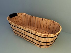 wooden bathtub 3d models