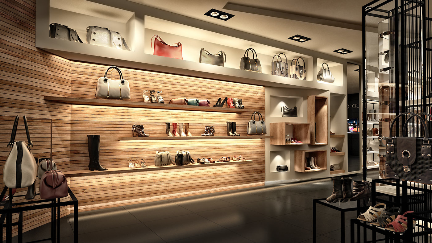 retail store interior design for sale clothes accessories   (D view)