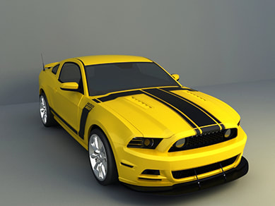 free 3d car models download - chevrolet yellow