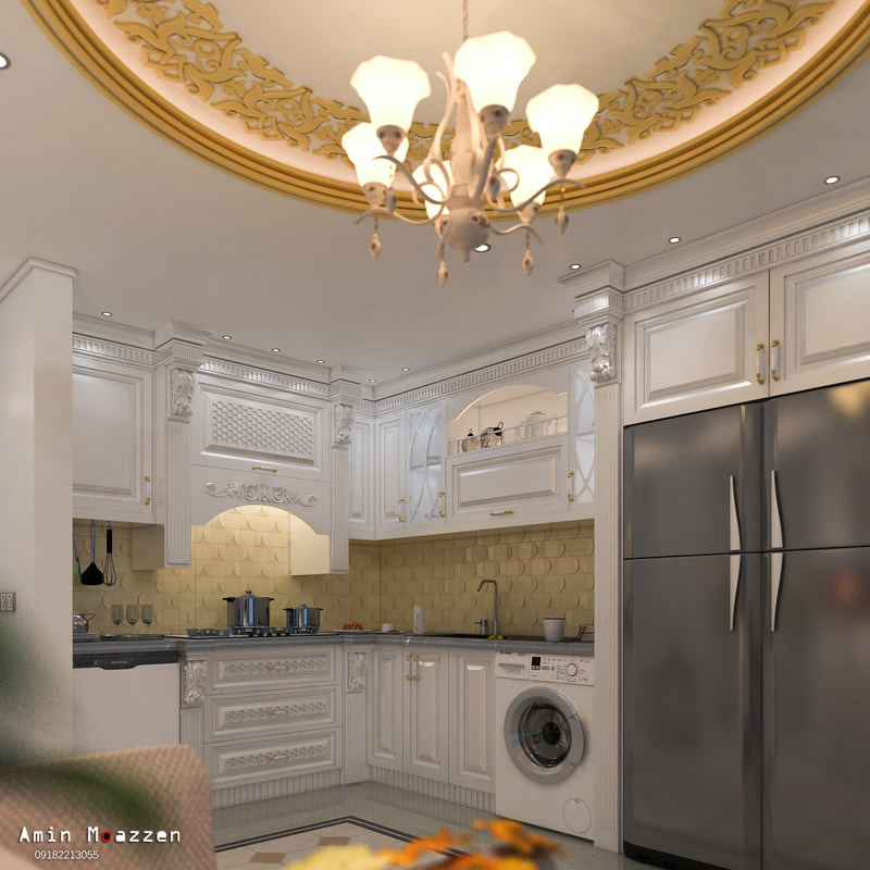 classic kitchen design on all3dfree