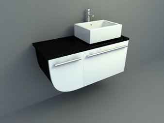 Modern style simple bath cabinet 3d models