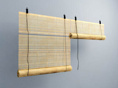3d model of bamboo blinds