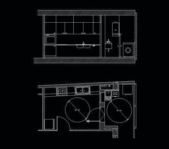 Kitchen Layout plan (for disabled person) Cad block