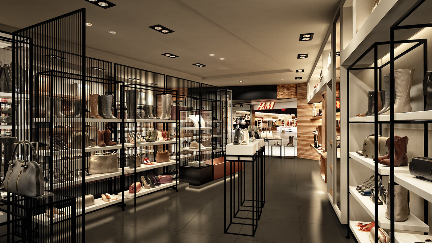 retail store interior design for sale clothes accessories   (B view)