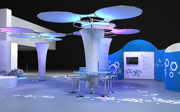 Abstract concept exhibition hall design
( A view )