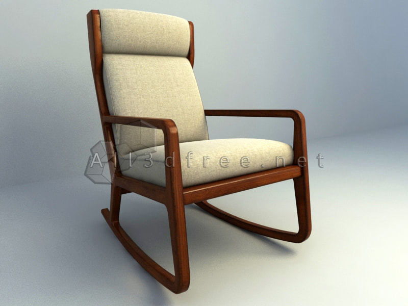 3d model of Chinese Concept Rocking Chair