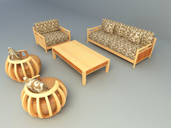 wooden sofa set design concept