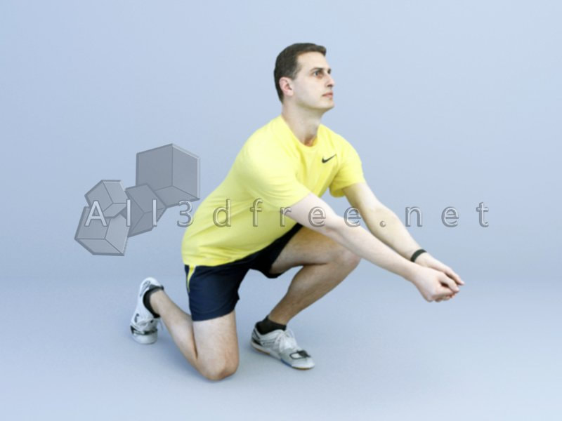 3d Model Collection 2023 - 3d character male playing volleyball