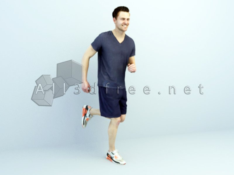 3d Model Collection 2023 - 3d character male running sport