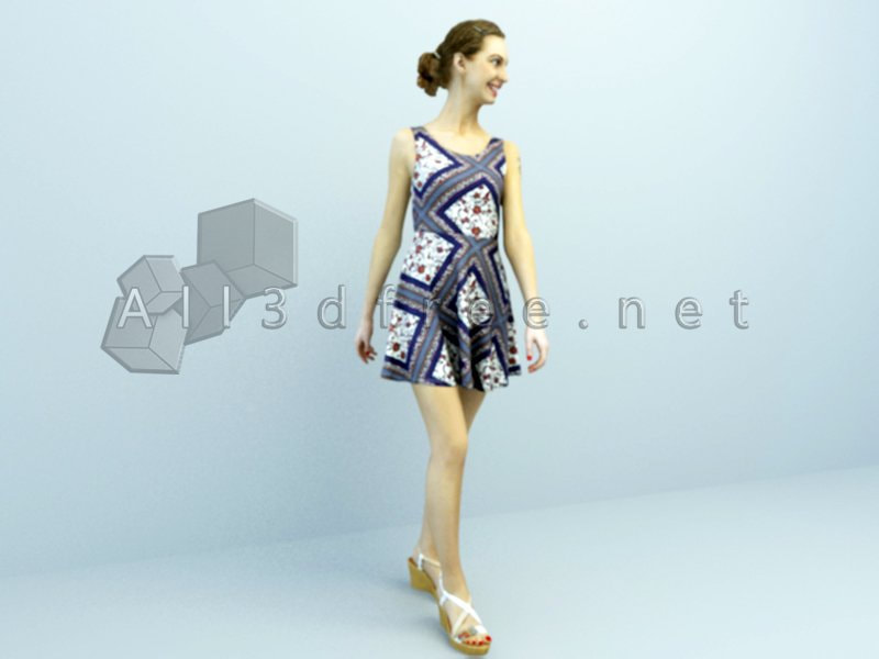 3d Model Collection 2023 - 3d character female walking