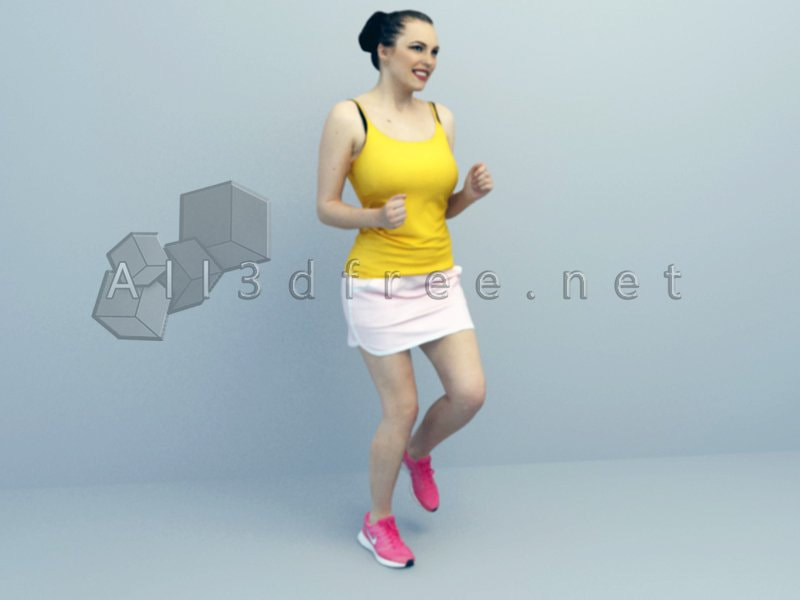 3d Model Collection 2023 - 3d character female jogging