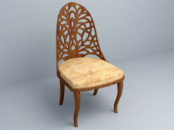 free 3d models wooden chair 