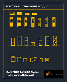 ﻿﻿﻿AutoCAD Blocks Electrical Collection 003