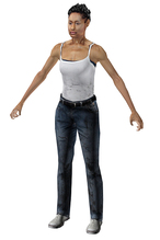 3d models character collection - black female character