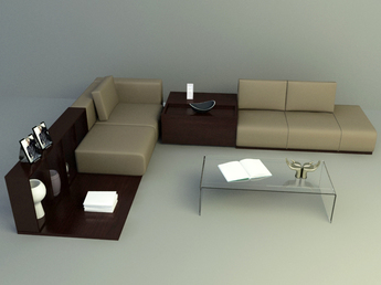 simple brown sofa set design 
