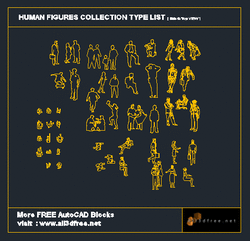 ﻿﻿﻿﻿AutoCAD Blocks Human Figures Collection 006