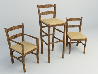 3d model bar chair free download