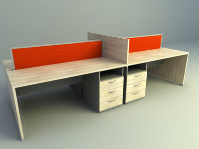 general office table set with 2 seat design