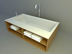 3d bathroom accessories - Compound Bathtub 009