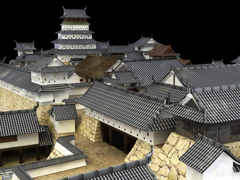 3d building models - japan castle