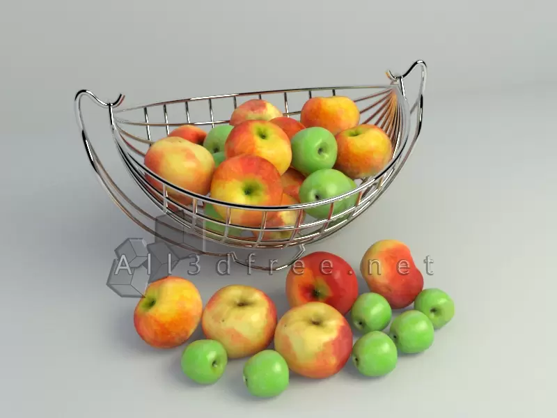3d model apple platter 006