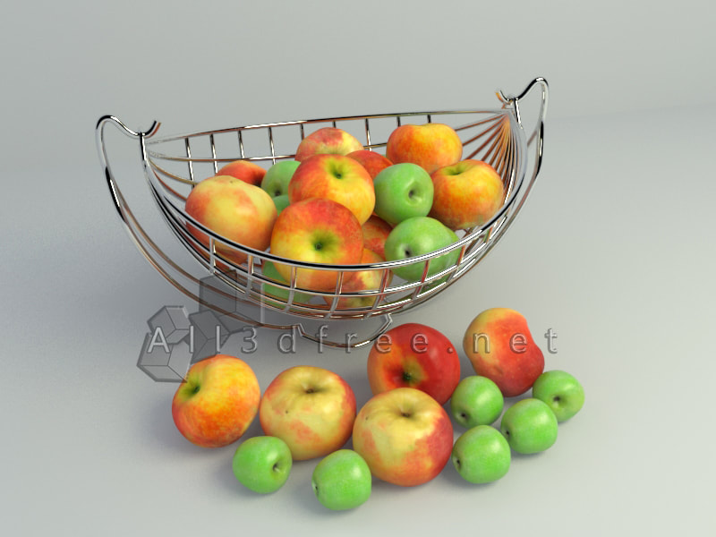 free 3d model collection - Apple platter 006
