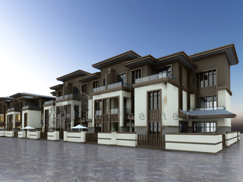 3d Model Download - New Chinese Townhouse 06