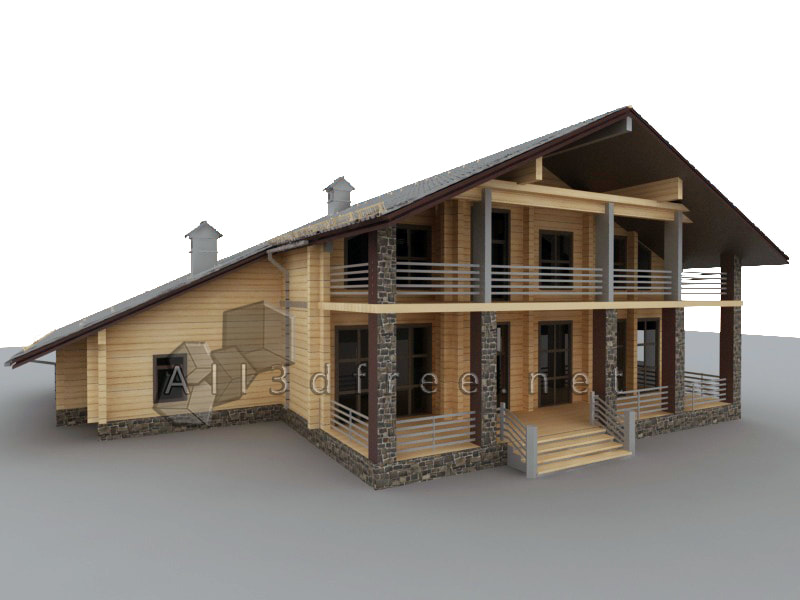 3d Model Download - Nordic House 02