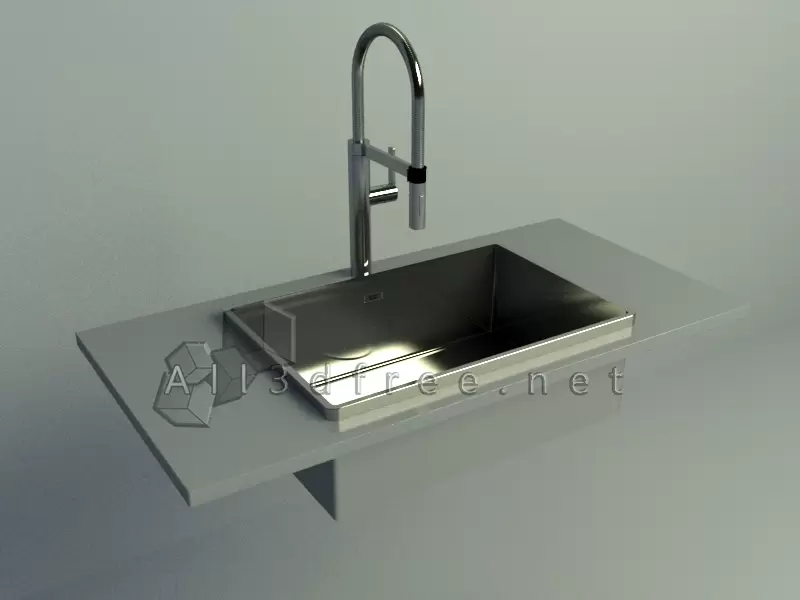 3d model modern washbasin 009