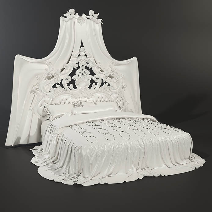 3d model of bed - Half Tester ​bed 006
