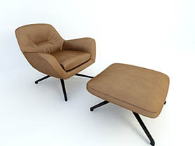 3d model of sofa 007 - lounge sofa chair