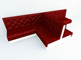 3d model of sofa 010 - L-shaped sofa