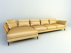 3d model of sofa 012 - L-shaped Sofa