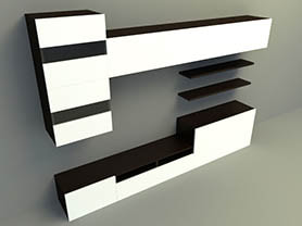 3d model of tv panel design 007