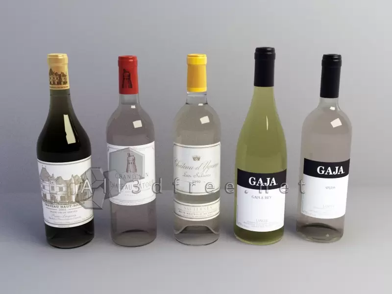 3d model wine collection 005